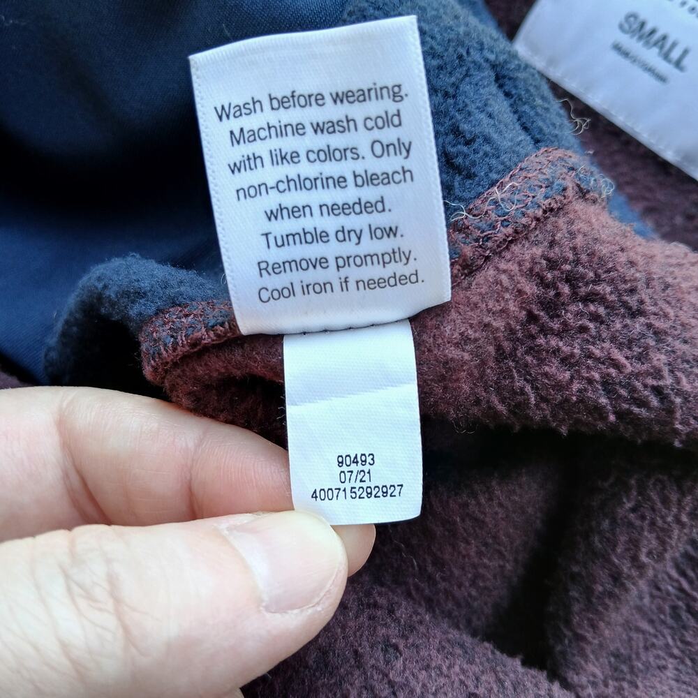 Sonoma The Supersoft Sweater Fleece S colorblock sweatshirt quarter snap pockets - Picture 9 of 16